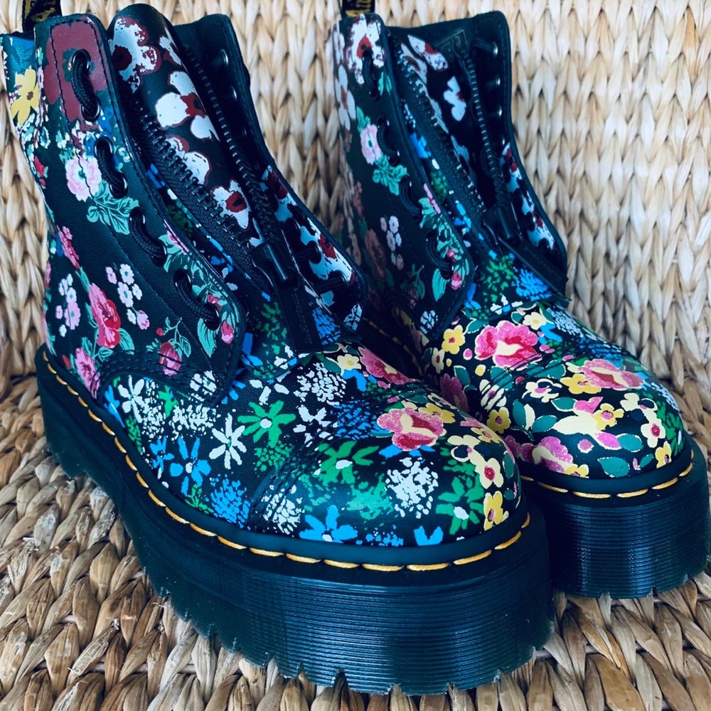 Dr. Martens Sinclair Floral Mashup Boots - Picture 4 of 4
